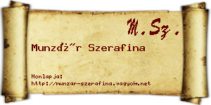 Munzár Szerafina névjegykártya